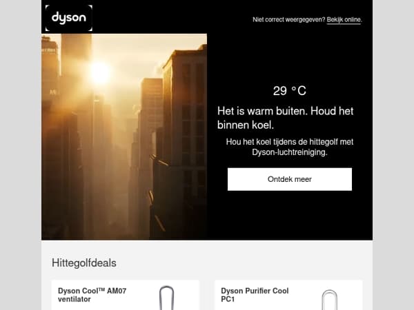 Het is warm buiten. Blijf koel binnenshuis. 🧊