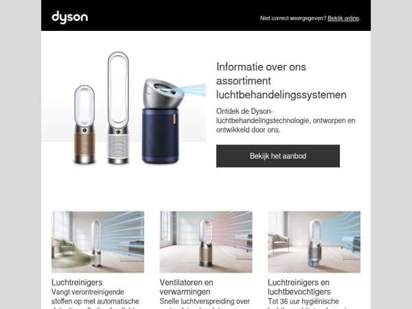 Ontdek Dyson-luchtbehandeling