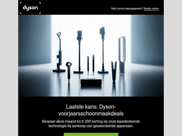 Exclusieve aanbiedingen op geselecteerde Dyson-technologie