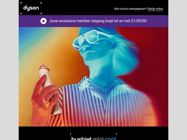 De Dyson HushJet™ Mini Cool ventilator is er