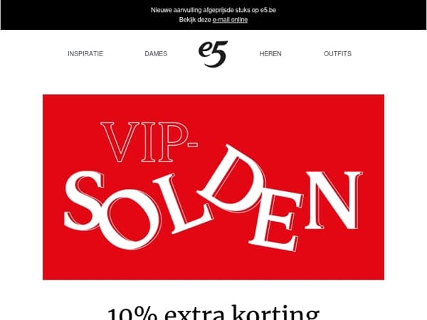 ⌛ Vergeet je 10% extra VIP-korting niet