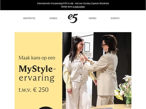 Shop & win | Een MyStyle-ervaring t.w.v. € 250