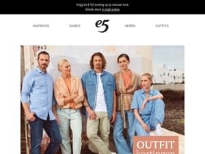 Onze outfitkortingen starten nu