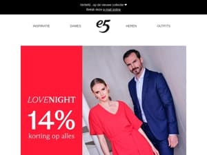 VANAVOND: 14% korting op alles