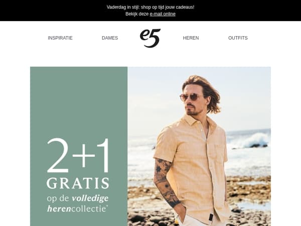 2+1 gratis op de volledige herencollectie