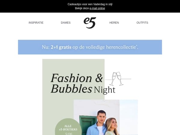 Uitnodiging: Fashion & Bubbles night op 05/06