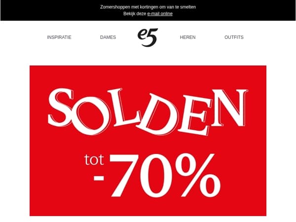 SOLDEN tot -70%