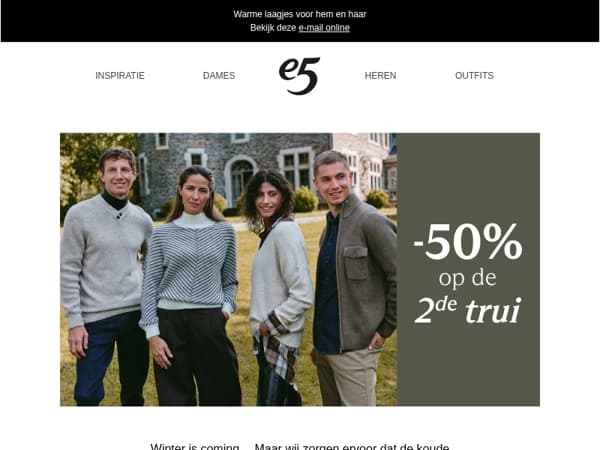 Layer up | -50% op de 2de trui