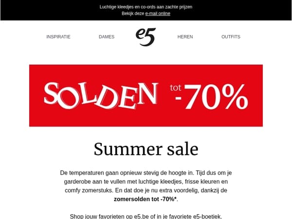 Zomerfavorieten in solden tot -70%
