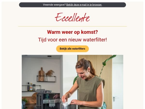Hoe vers is het water in jouw koffiemachine?