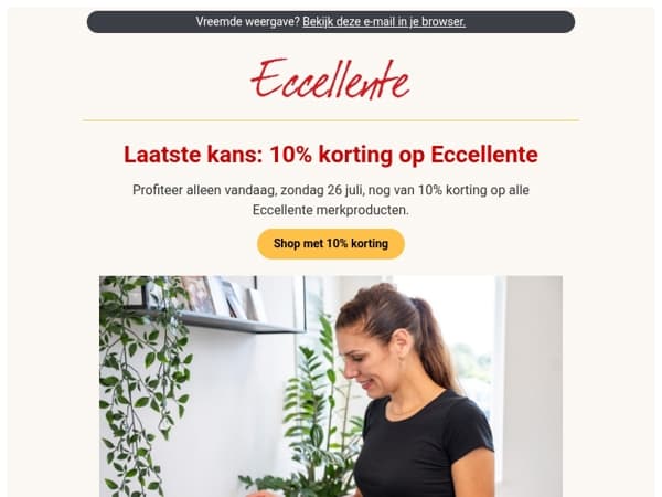 Laatste kans: 10% korting op Eccellente