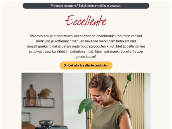 Eccellente of het merk van je koffiemachine?