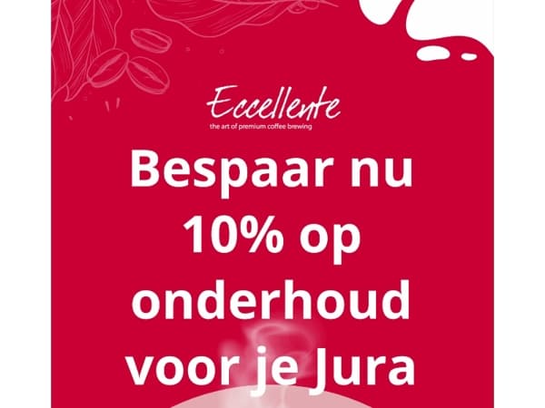 ☕️ Bespaar nu 10% op onderhoud voor je Jura koffiemachine