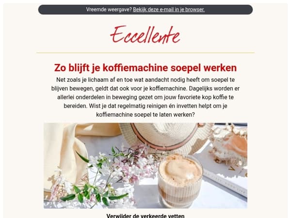 Zo blijft je koffiemachine soepel werken