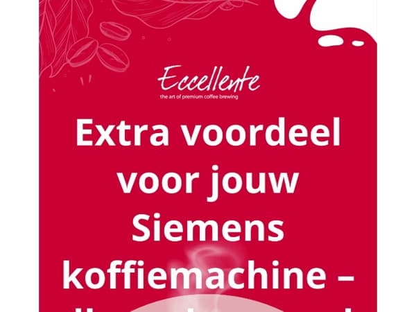 ☕️ Extra voordeel voor jouw Siemens koffiemachine – alleen deze week