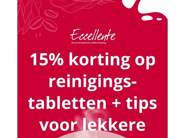 ☕️ 15% korting op reinigingstabletten + tips voor lekkere koffie