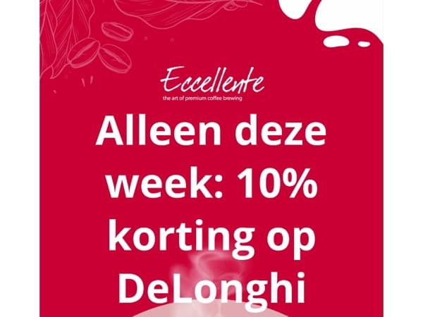 ☕️ Alleen deze week: 10% korting op DeLonghi onderhoud