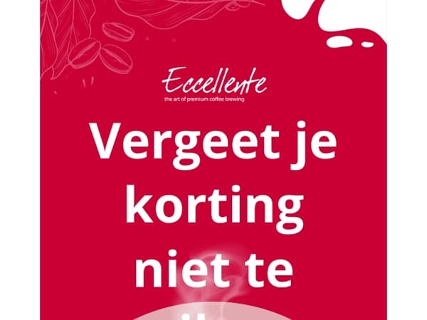 ☕️ Vergeet je korting niet te verzilveren