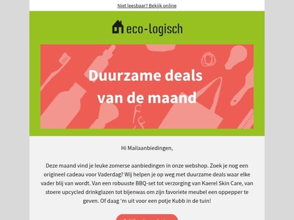 💚🏡 Duurzame deals voor Vaderdag!