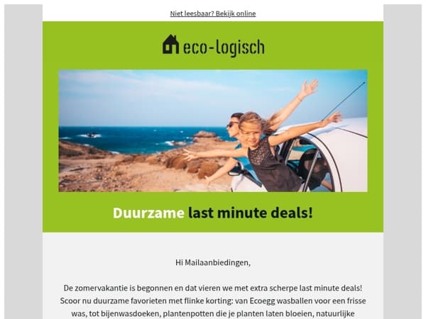 💚🏡 Duurzame last minute deals! Op=Op!