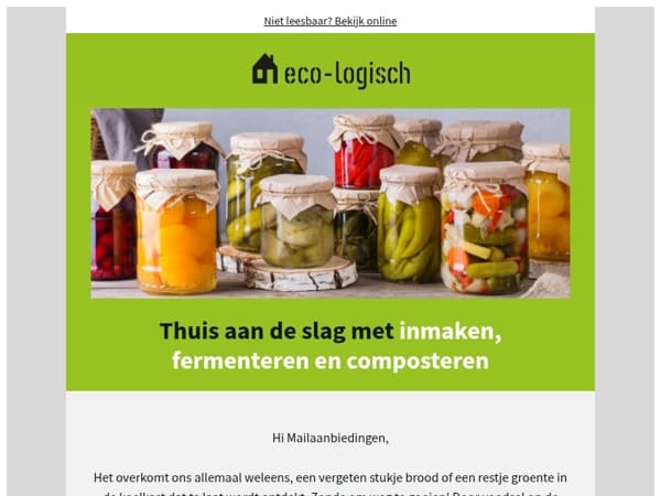 💚🏡 Fermenteer je eigen voedsel! Nu 20% korting op onze fermentatiesets