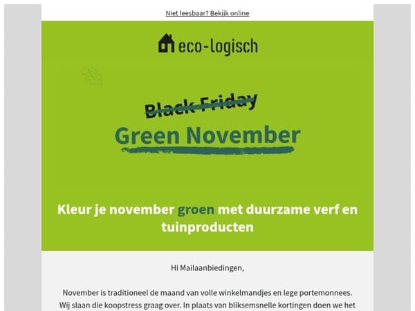 💚🏡 Onze Green November deals