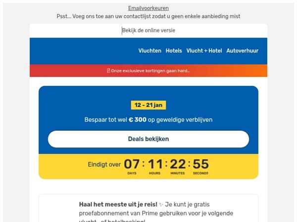 🔥 Onze Hotel Days-deals gaan heel hard