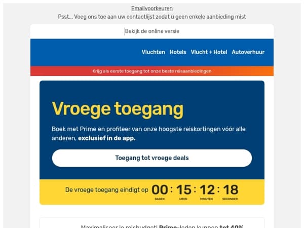 ⏰Je vroege toegang tot Prime Days eindigt binnenkort