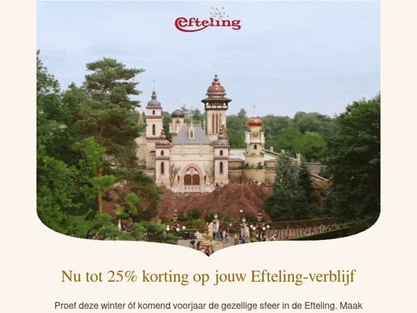 erik, profiteer nú: tot 25% korting op jouw verblijf in de Efteling