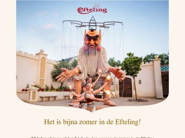 erik, dit is er te doen deze zomer in de Efteling