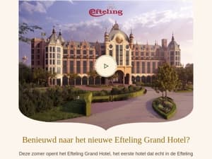 erik, slaap als eerste in het nieuwe Efteling Grand Hotel, meld je aan!