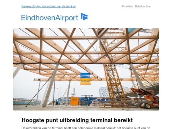 Het hoogste punt van de uitbreiding terminal is bereikt