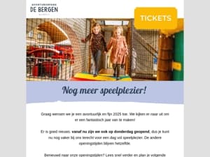 Avonturenpark nu ook op donderdag geopend! 🎉