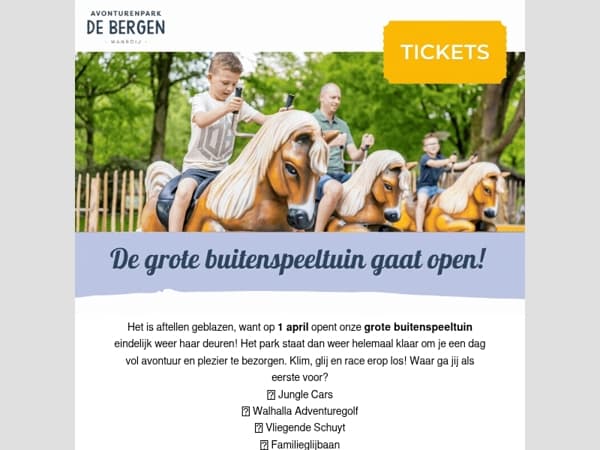 Tijd om weer buiten te spelen bij Avonturenpark de Bergen 🎉