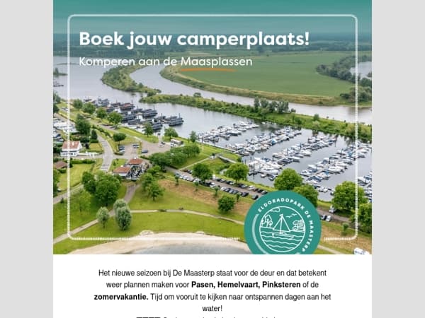 Boek jouw camperplaats aan de Maasplassen! 🌊
