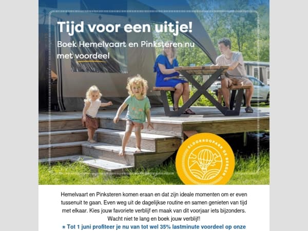 Laatste kans op een extra voordelig voorjaarsverblijf bij De Bergen!