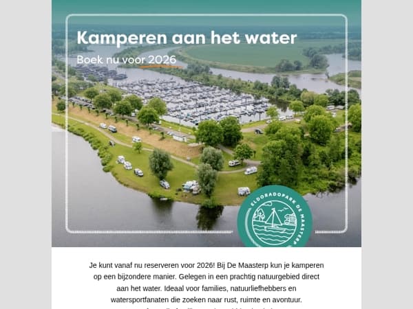 Kom kamperen aan het water! 💦