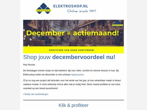 Voordeel bij Elektroshop! 🔥