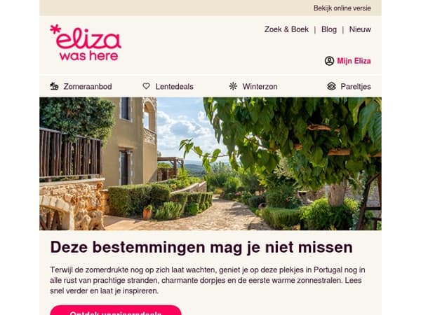 Geniet van het voorjaarszonnetje in Portugal, Mail