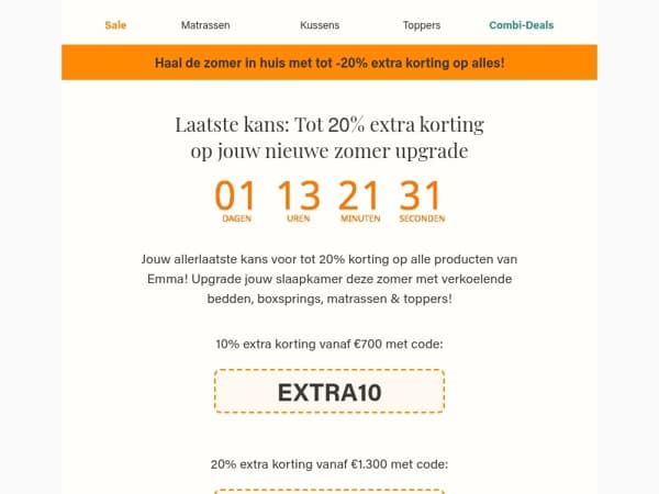 Laatste kans: tot 20% extra korting!