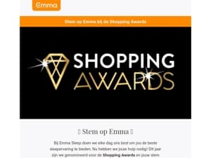 Stem op Emma bij de Shopping Awards 🏆