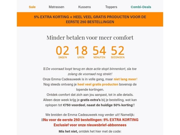 Exclusief voor de eerste 250 bestellingen!