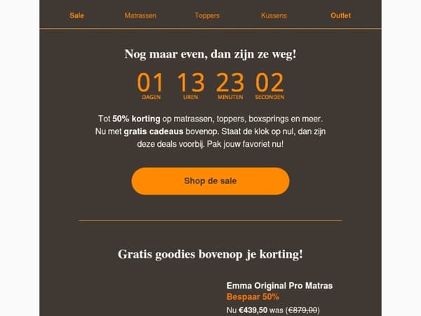 Tot 50% korting + gratis cadeau bovenop!