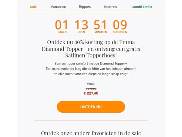 40% korting op pure luxe en ultiem Comfort!