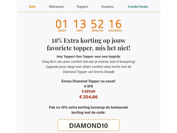 Hey Topper! Extra korting op de topper van het jaar!