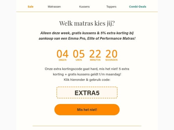 5% extra korting + gratis Kussens😮