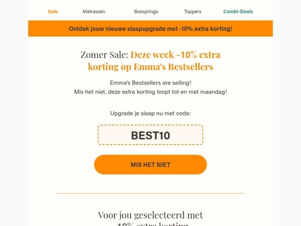 Tot 50% + 10% extra korting!