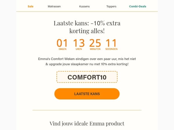 Onze Comfort Weken eindigen morgen!