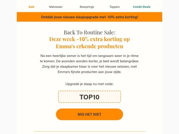 Back To Routine! En jij pakt -10% extra 🍂