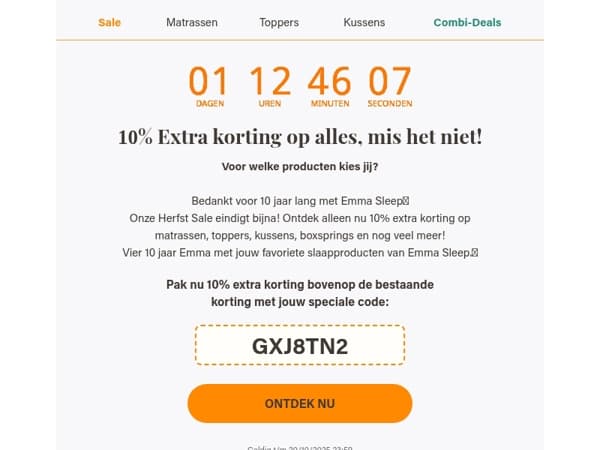 Laatste kans: 10% extra korting op alles!